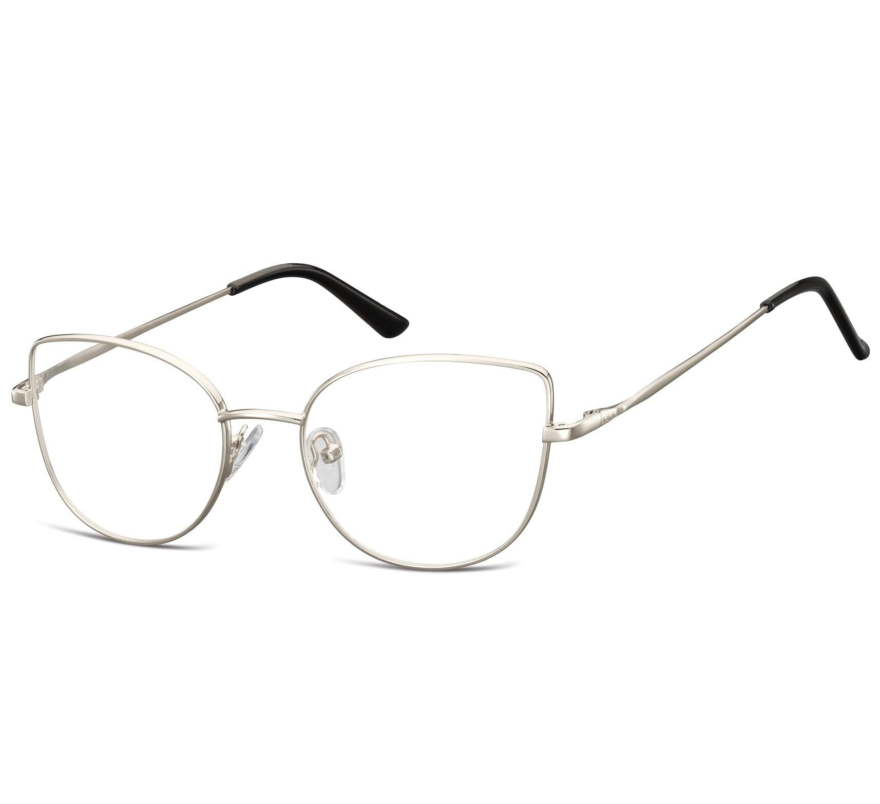 Okulary oprawki korekcyjne kocie oczy zerówki Sunoptic L119G jasny grafit