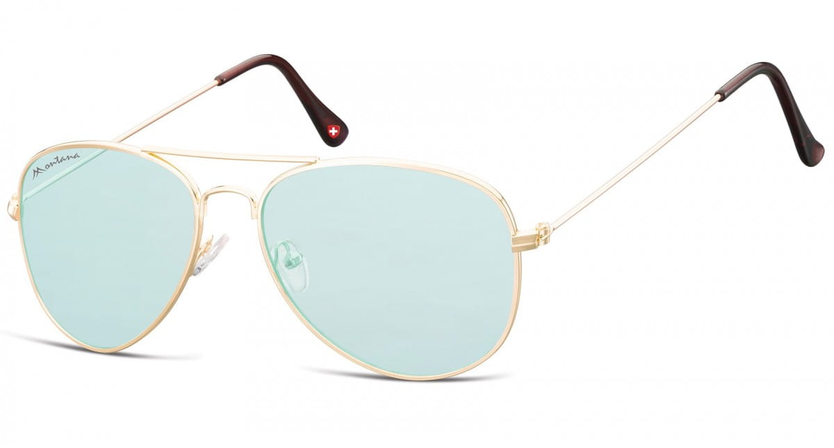 Miętowe Okulary Przeciwsłoneczne Pilotki Aviator Montana FS86B