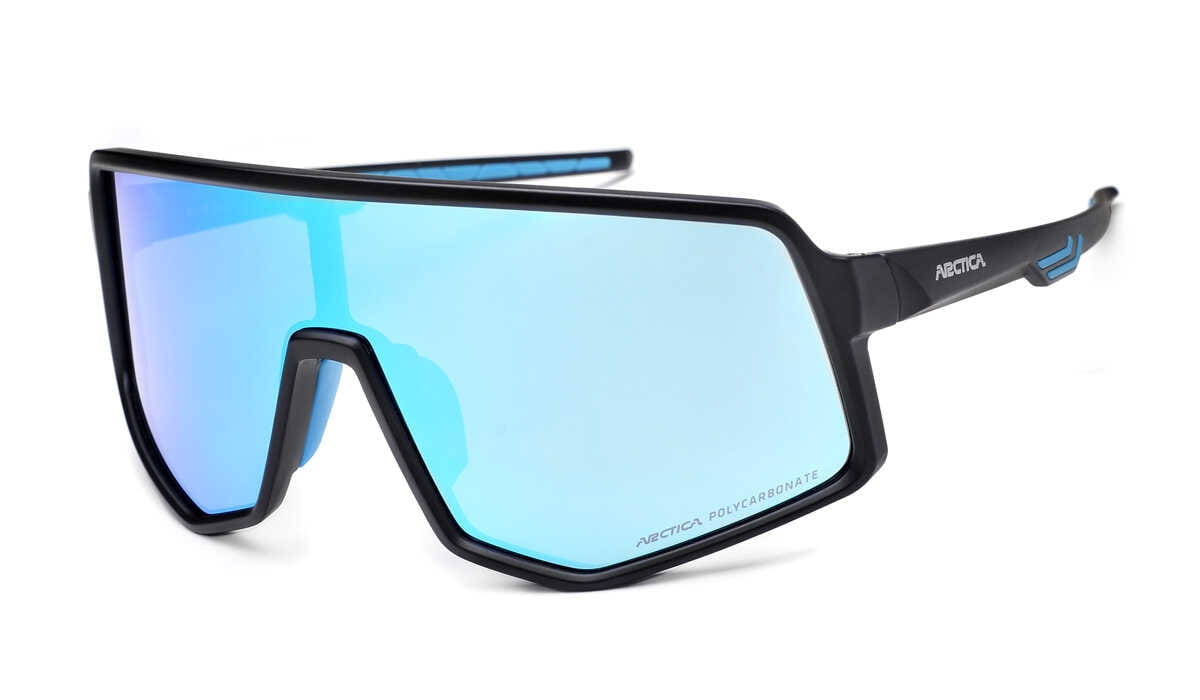 Sportowe okulary przeciwsłoneczne z niebieską lustrzanką na Rower Arctica S-331A
