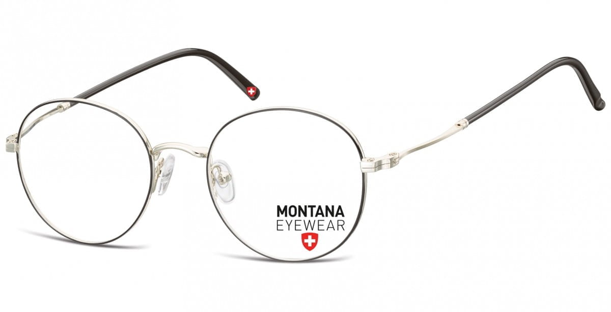 Lenonki okulary  Oprawki optyczne MM598 czarno-srebrne