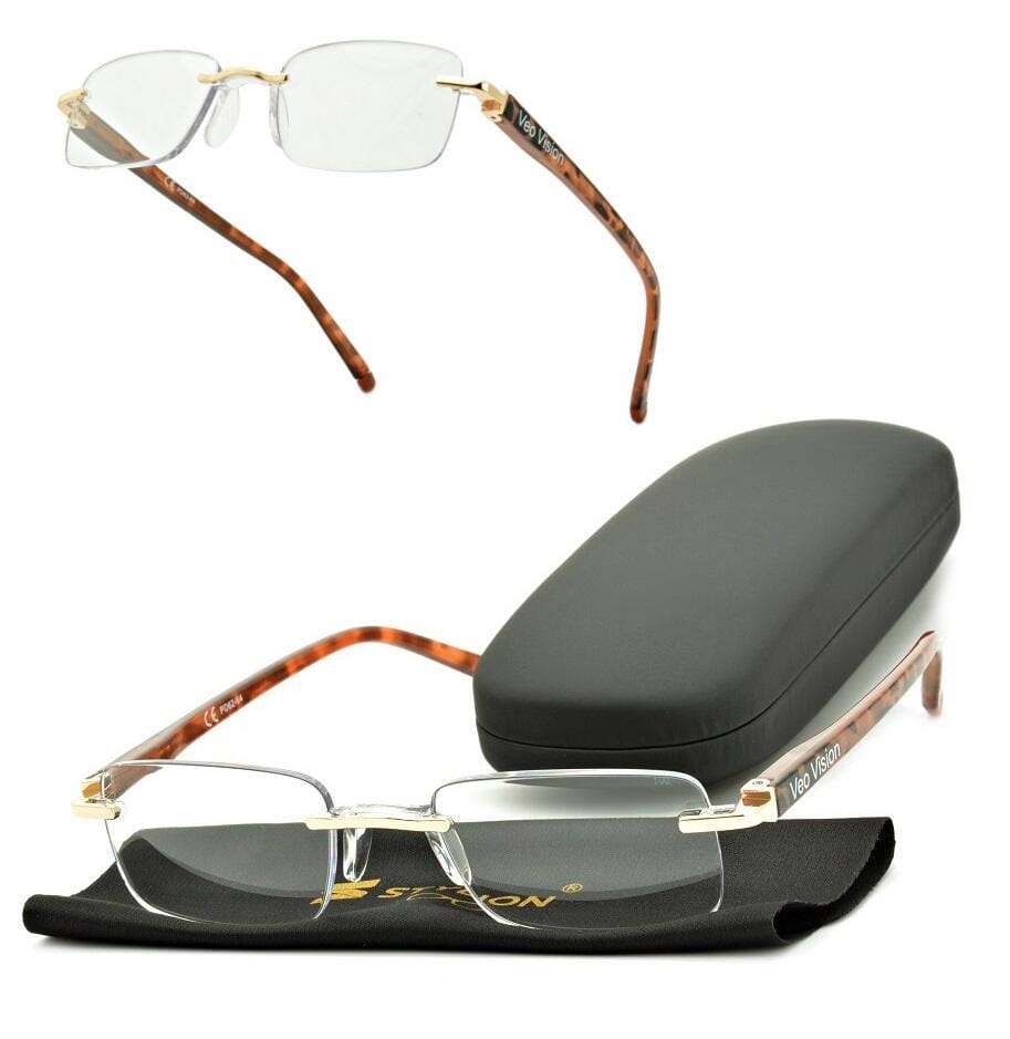 Plusy +1.00 okulary bezramkowe do czytania korekcyjne ST323A
