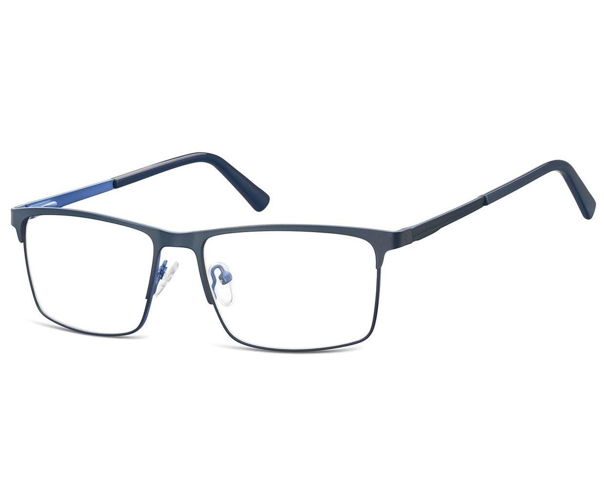 Okulary zerówki korekcyjne Nerd Prostokątne Flex 909C granatowe