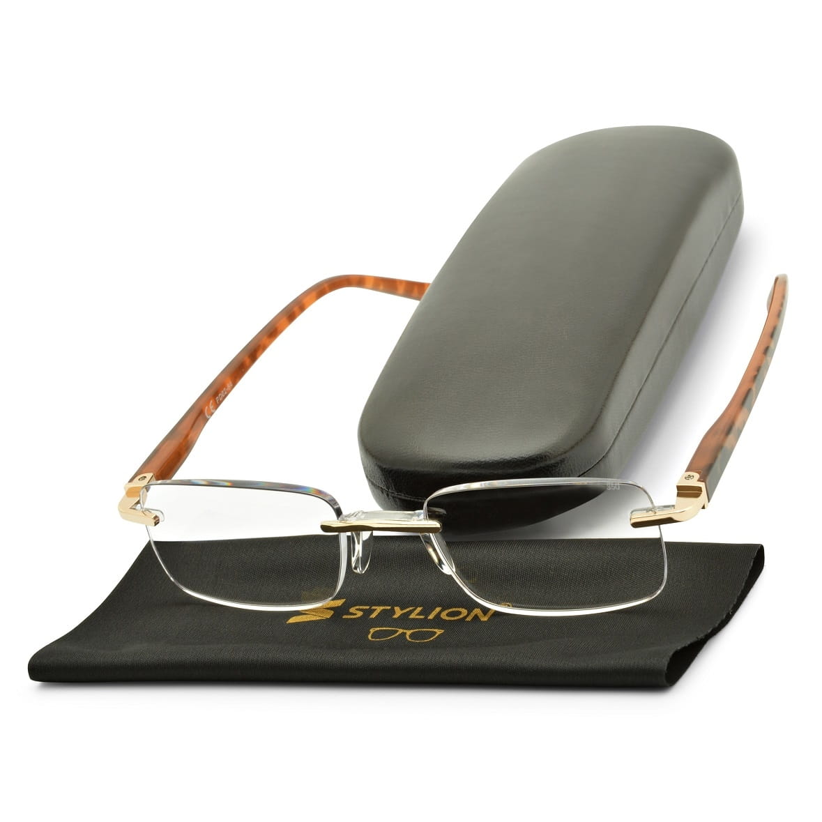 Plusy +2.50 okulary bezramkowe do czytania korekcyjne ST323AX
