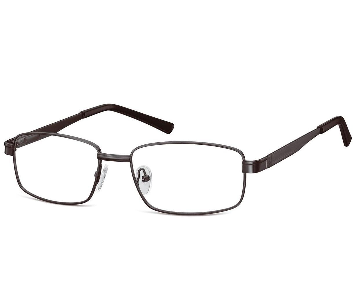Męskie Oprawki korekcyjne zerówki okulary metalowe 639D czarne