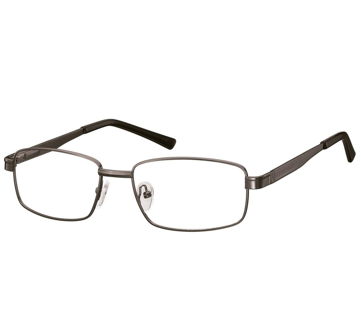 Męskie Oprawki korekcyjne zerówki okulary metalowe 639 grafitowe