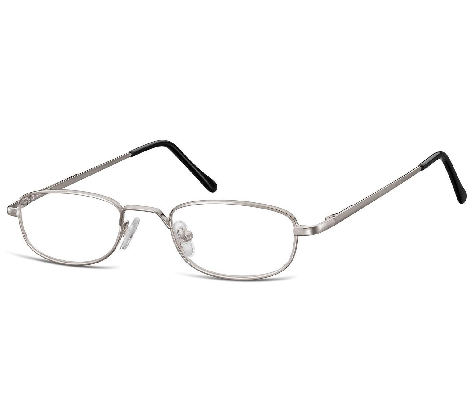 Oprawki korekcyjne zerówki okulary metalowe z uchwytem 784D srebrne