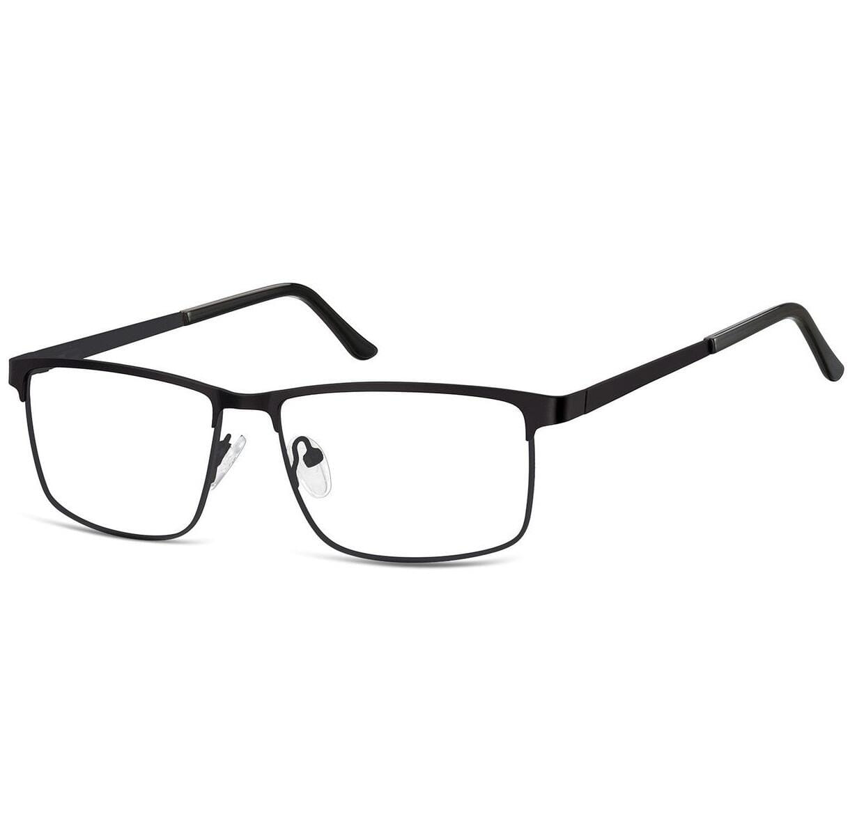 Okulary zerówki korekcyjne Nerd Prostokątne Flex 910G czarne