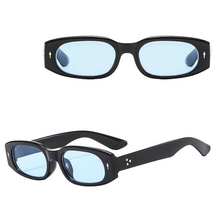 Okulary przeciwsłoneczne z filtrem UV400 STL36E czarno/niebieskie  + akcesoria