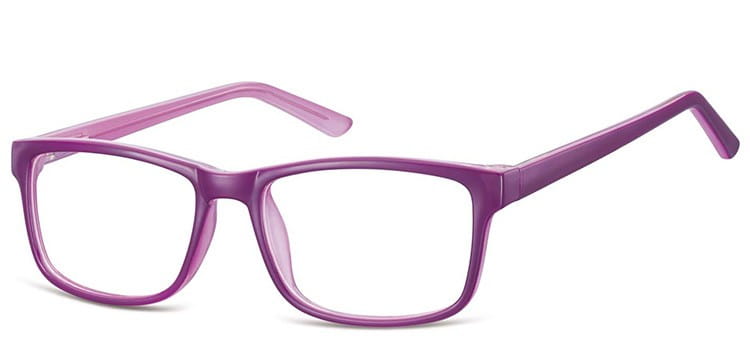 Okulary Zerówki klasyczne oprawki Sunoptic CP155E fioletowe