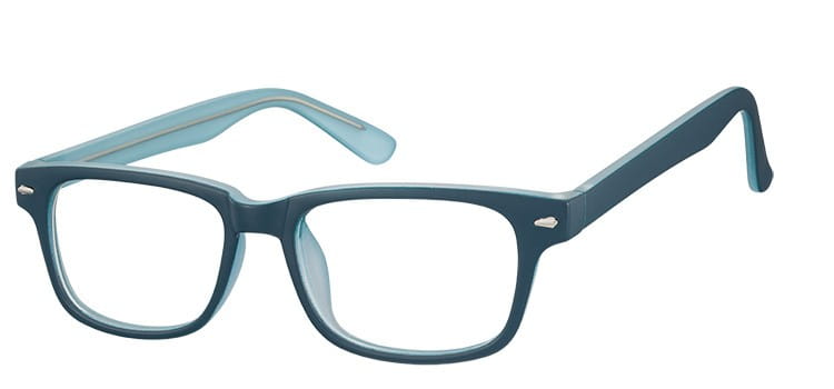 Okulary Zerówki klasyczne oprawki Sunoptic CP156C niebieskie