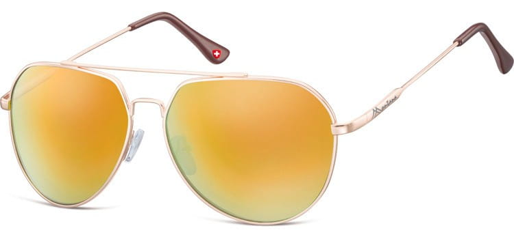 Okulary przeciwsłoneczne pilotki Montana MS90D lustrzanki gold/yellow