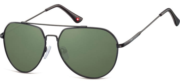 Okulary przeciwsłoneczne pilotki Montana S90C czarny/zielony