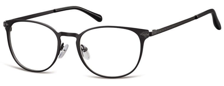 Okulary Oprawki damskie kocie oczy stalowe Sunoptic 992 czarne