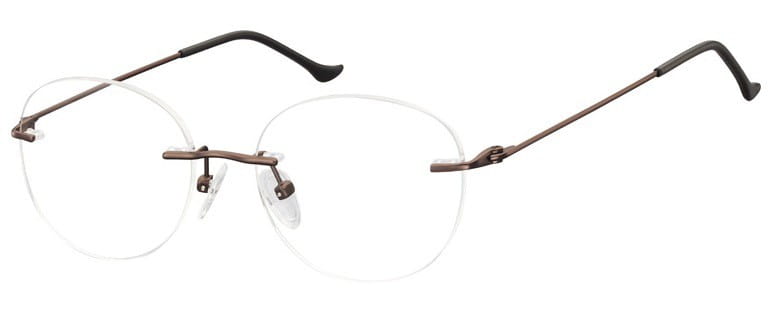 Patentki Bezramkowe Okulary Oprawki okrągłe korekcyjne Sunoptic 987E
