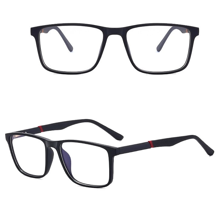 Męskie okulary zerówki do komputera BLUE LIGHT z flexami 25133A