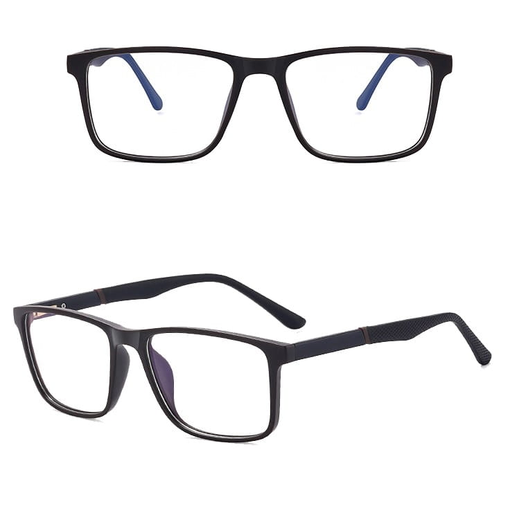 Męskie okulary zerówki do komputera BLUE LIGHT z flexami 25133D brąz/czerń