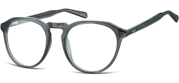 Okrągłe Okulary oprawki Lenonki zerówki korekcyjne Sunoptic AC21B ciemny szary