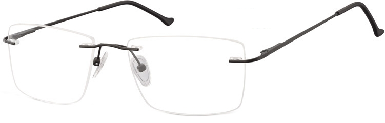 Bezramkowe Okulary oprawki korekcyjne Sunoptic 984 czarne