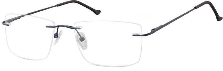 Bezramkowe Okulary oprawki korekcyjne Sunoptic 984C granatowe