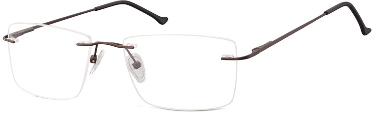 Bezramkowe Okulary oprawki korekcyjne Sunoptic 984E brązowe