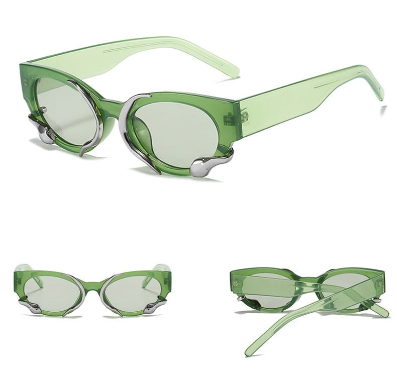 Damskie okulary przeciwsłoneczne z filtrem UV400 zielone ST-MAX4C