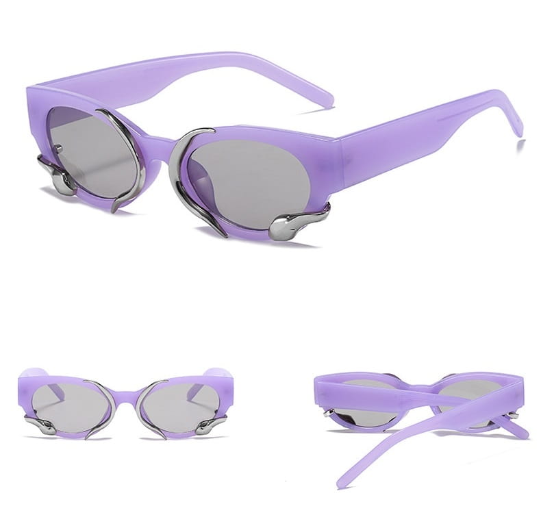 Damskie okulary przeciwsłoneczne z filtrem UV400 fioletowe ST-MAX4E