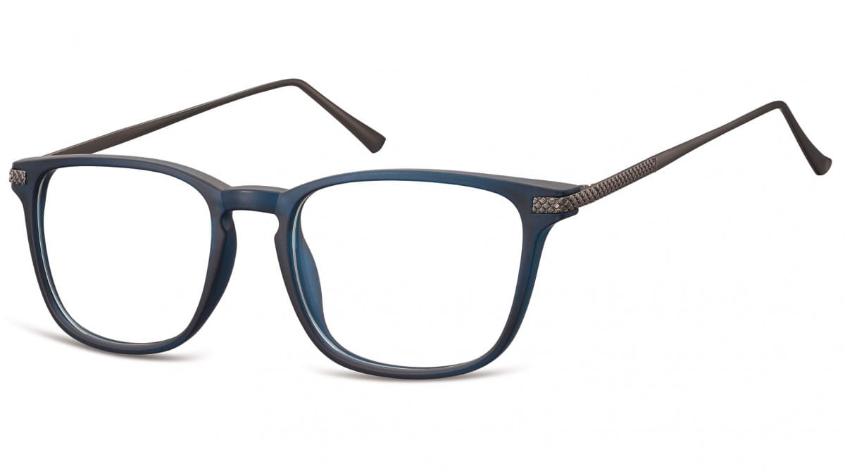 Okulary oprawki korekcyjne Nerdy zerówki Sunoptic CP144D granatowe transparentne