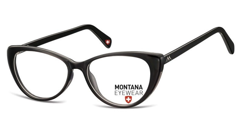 Okulary oprawki korekcyjne Kocie zerówki Montana MA57 czarne
