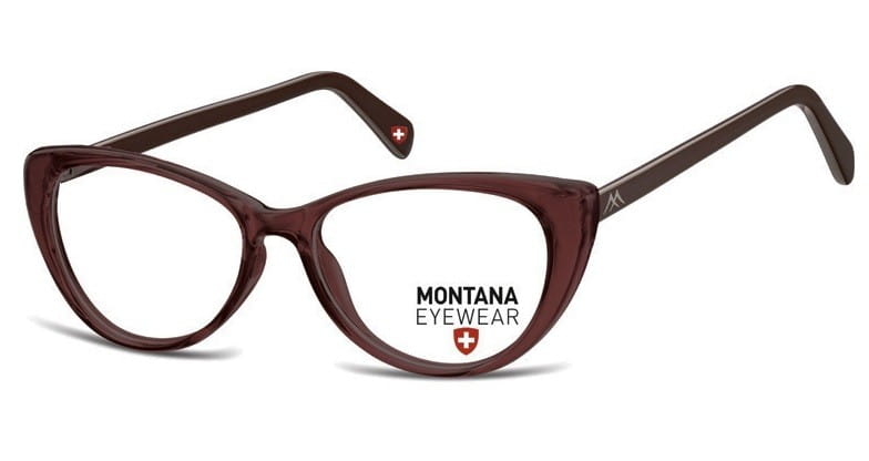 Okulary oprawki korekcyjne Kocie zerówki Montana MA57B ciemny burgund