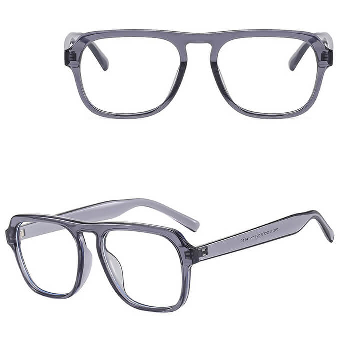 Okulary zerówki do komputera z filtrem BLUE LIGHT STL38D szare transparentne + akcesoria