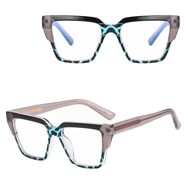 Okulary damskie kocie zerówki do komputera BLUE LIGHT 25143C Czarny/Niebieski/Szary