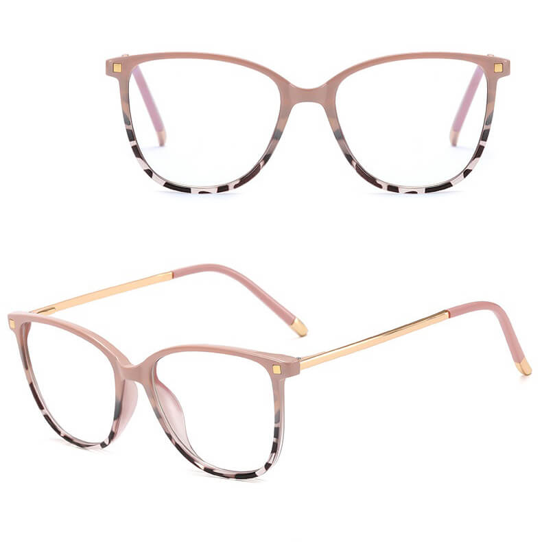 Okulary damskie kocie oczy  zerówki do komputera BLUE LIGHT 25149C