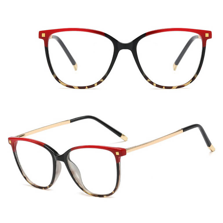 Okulary damskie kocie oczy  zerówki do komputera BLUE LIGHT 25149E