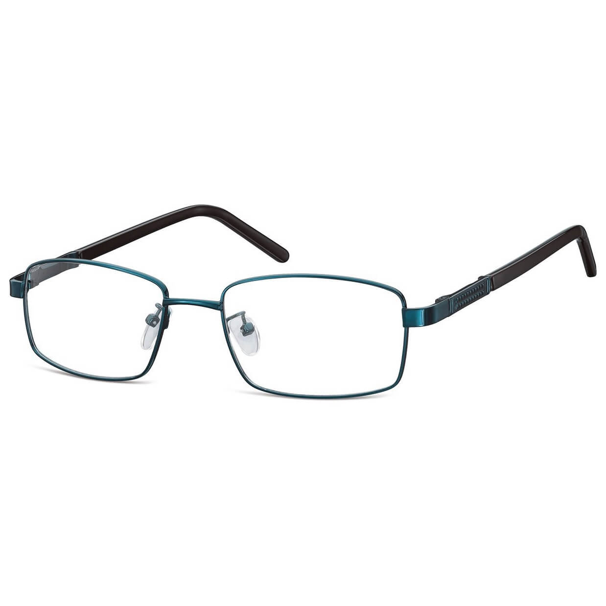 Męskie oprawki korekcyjne zerówki okulary prostokątne metalowe 659E Niebieskie