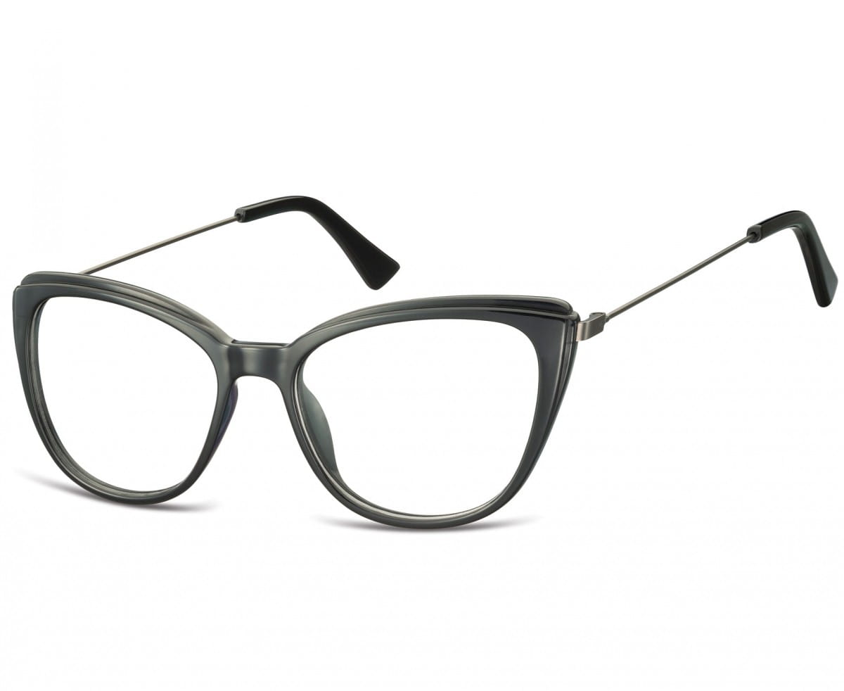 Okulary oprawki zerówki korekcyjne Kocie Oczy Sunoptic AC8 czarne
