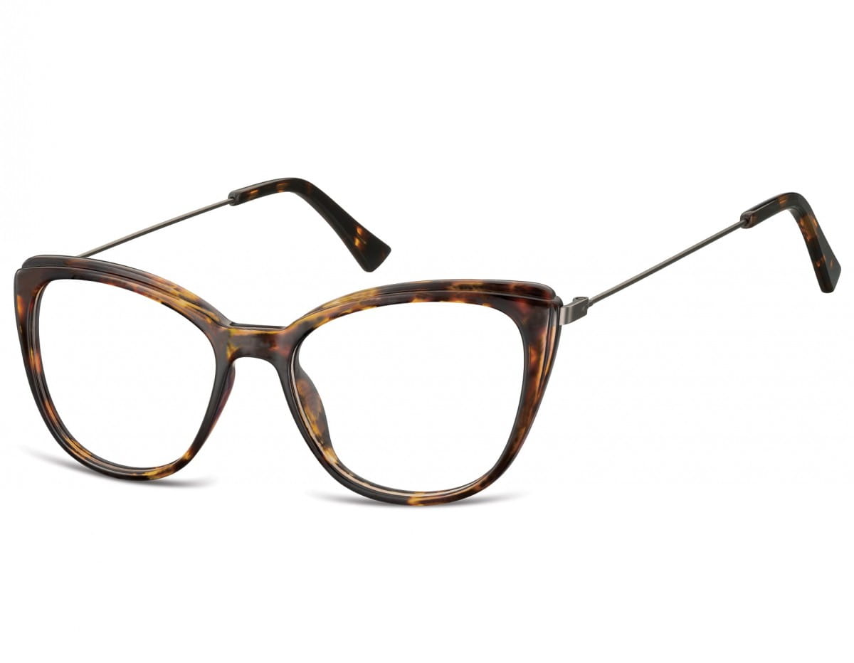 Okulary oprawki zerówki korekcyjne Kocie Oczy Sunoptic AC8D szylkret