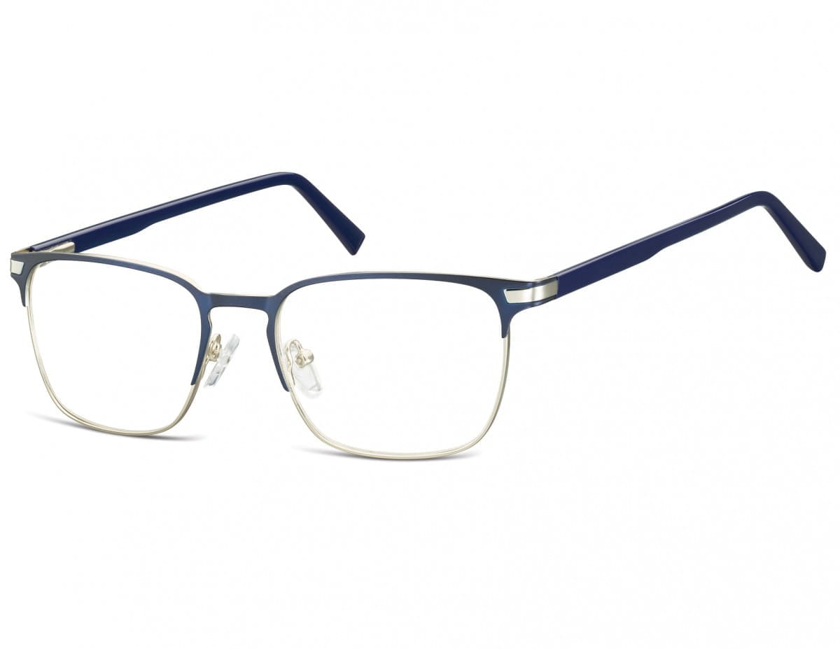 Okulary oprawki optyczne korekcyjne Sunoptic 917A granatowo-srebrne