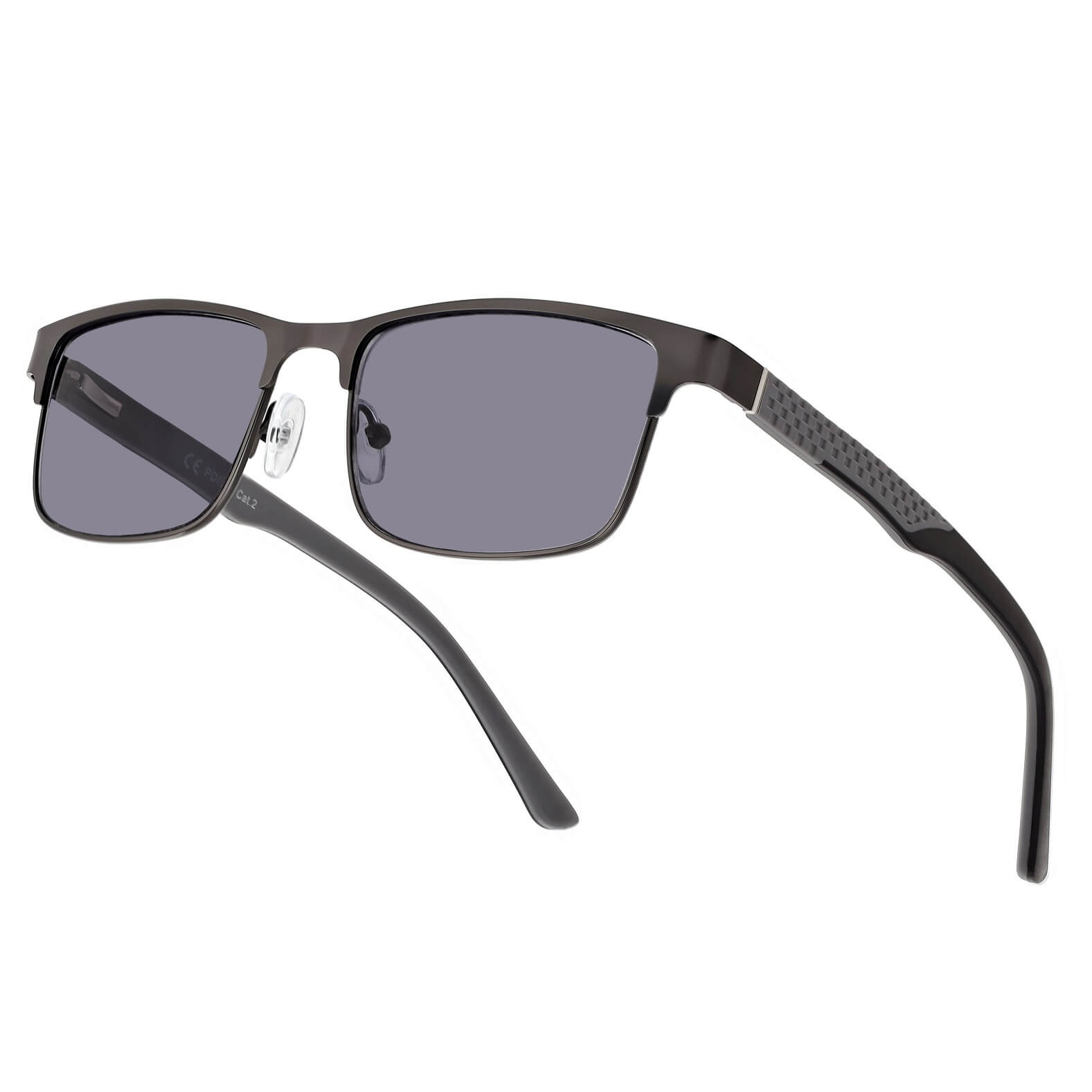 Przyciemniane okulary +1.25 do czytania męskie SPM41 szary/czarny
