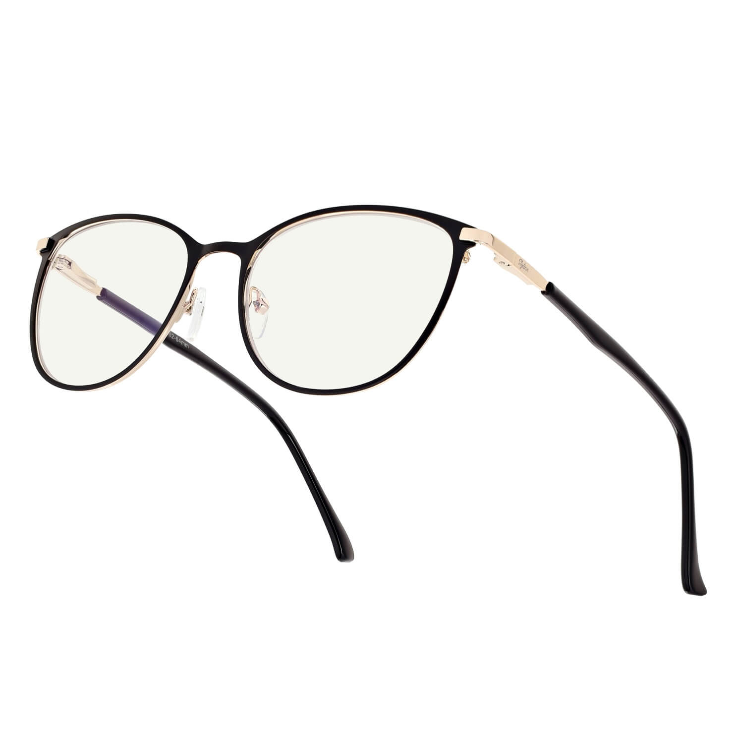 Damskie okulary +3.50 do czytania i komputera z filtrem Blue Light STL277 czarny/złoty