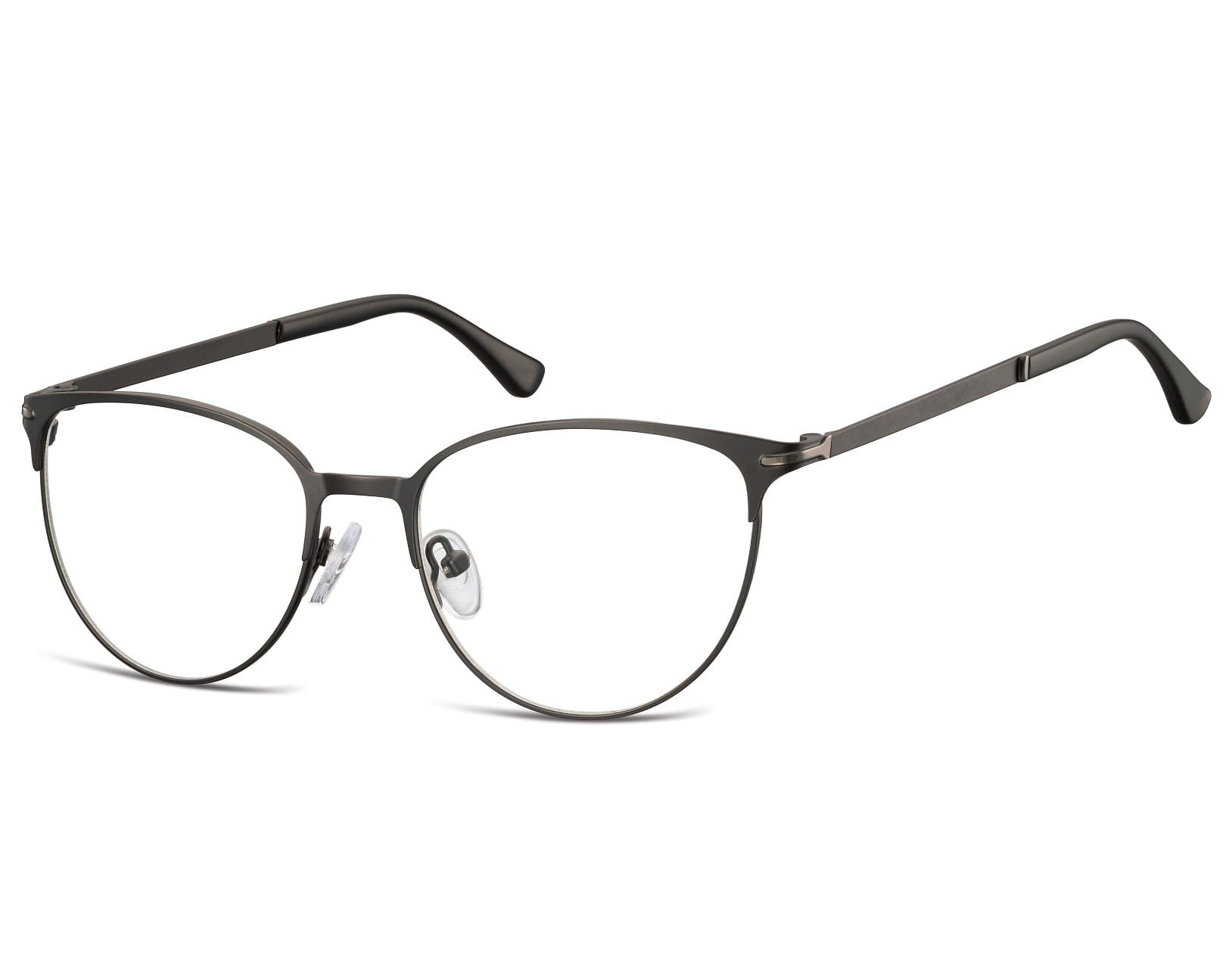 Okulary oprawki korekcyjne kocie oczy zerówki Sunoptic 914C czarny