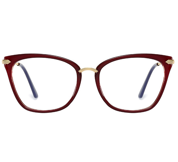 Okulary kocie do komputera damskie z filtrem BLUE Light zerówki 2574-2