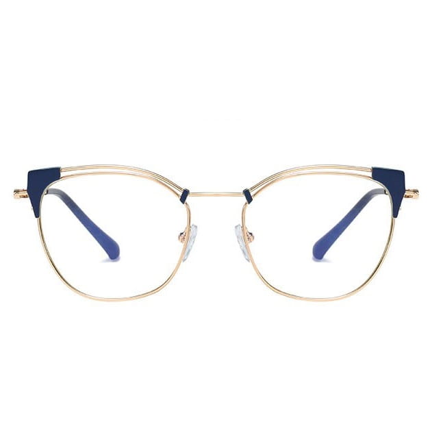 Okulary kocie do komputera damskie z filtrem BLUE Light zerówki 2565-1
