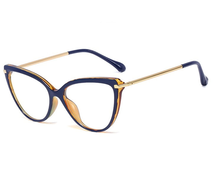 Okulary kocie do komputera damskie z filtrem BLUE Light zerówki 2563-1