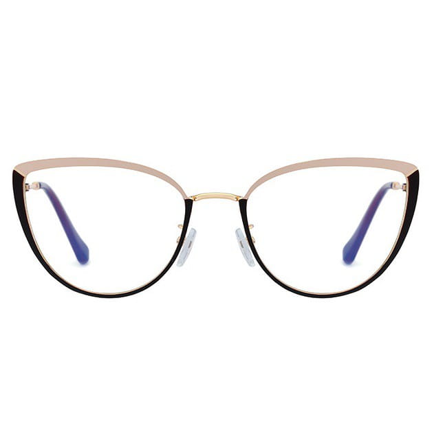 Okulary kocie do komputera damskie z filtrem BLUE Light zerówki 2583-1