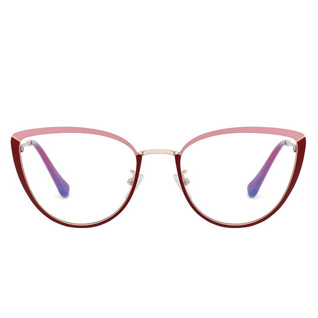 Okulary kocie do komputera damskie z filtrem BLUE Light zerówki 2583-3